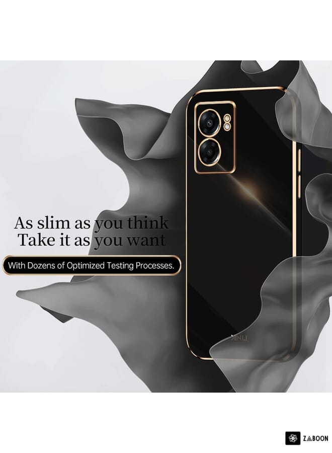 شين لي تونج جراب هاتف XINLI ذو الحافة الذهبية المستقيمة 6D لهاتف OPPO A57 من مادة TPU (وردي) - Image 4