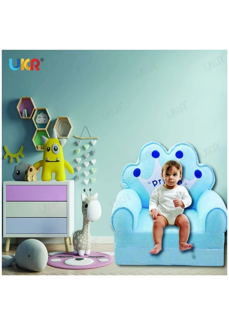 XiuWoo - Foldable 2 in 1 Kids Cartoon Sofa, Children Plush Backrest Armchair Bed and Flip Open Couch Seat Chair with 3 Floor Pad - Image 1