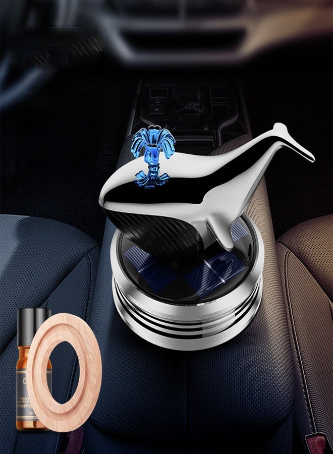 general Spraying Whale Solar Car Air Freshener Solar Auto Rotation Sun Resistant High Temperature Tolerant Natural Fragrance  Baby Mom Safe - Image 2