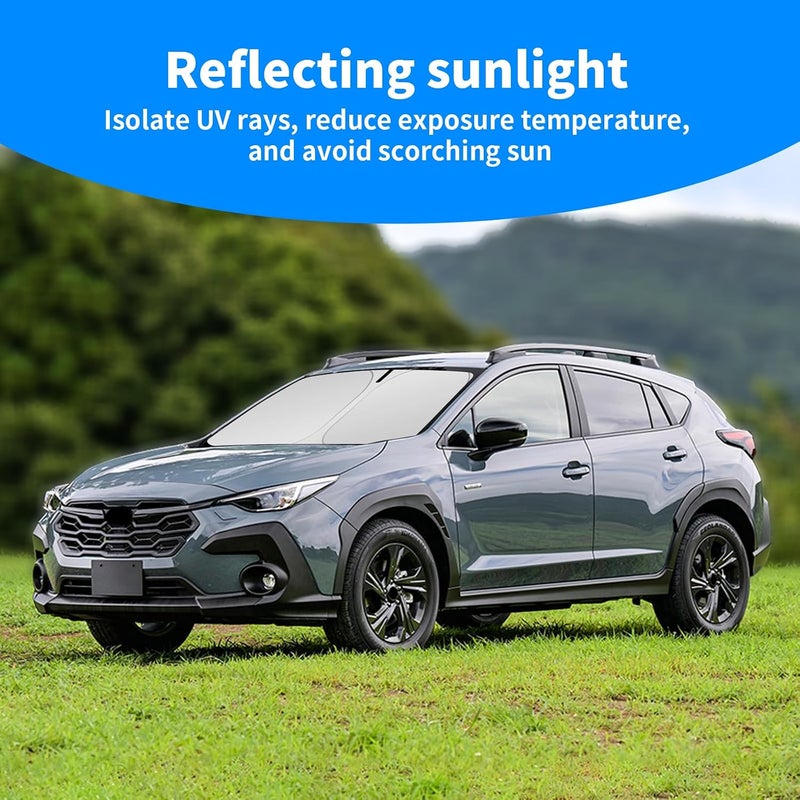 uunonaha غطاء واقي للزجاج الأمامي متوافق مع سيارات Subaru Crosstrek، يحجب أشعة الشمس ويحمي العينين، قابل للطي (لطراز Crosstrek 2024-2025) - Image 2