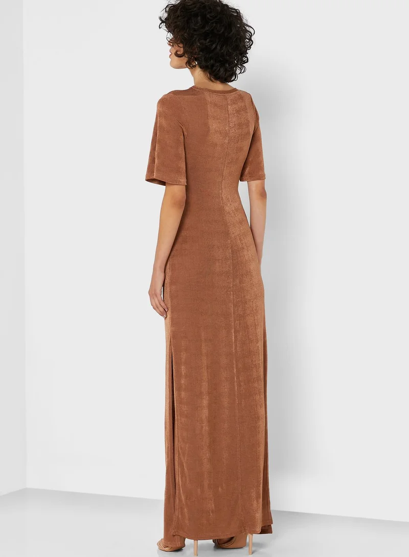 TOPSHOP Cut Out Detail Knitted Dress