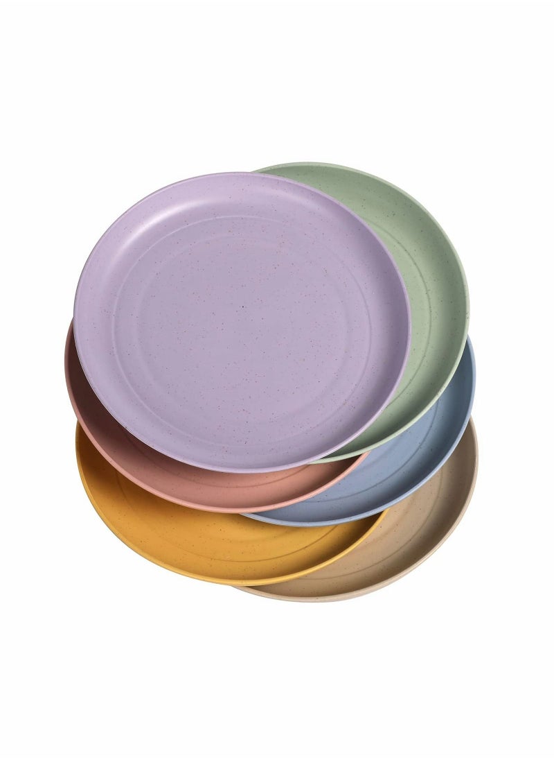 Y&D - Lightweight Wheat Straw Plates Unbreakable Dinner Dishes Set Non-Toxin Dishwasher & Microwave Safe BPA Free and Healthy for Kids Children Toddler Adult (Small 6 Pack 5.9') - Image 1