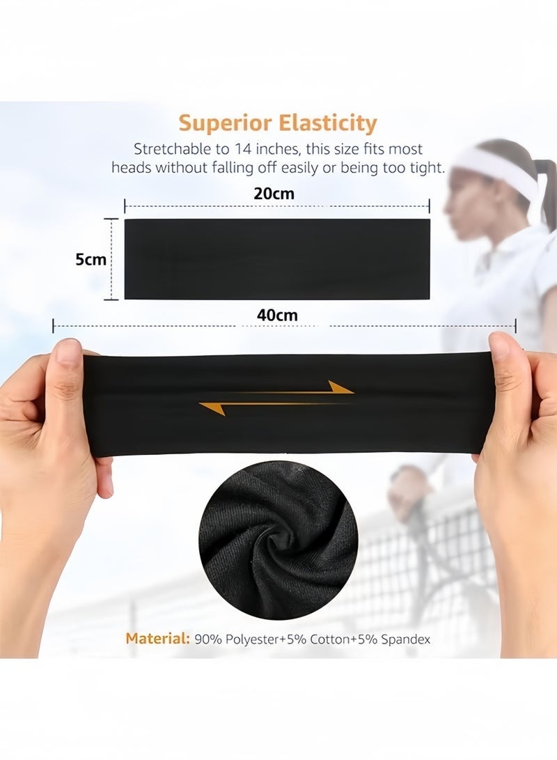 ليالي 6 قطع من ربطات راس رياضيه،ربطات شعر رياضيه مرنة ناعمة مانعة للانزلاق تمتص العرق وتسمح بالتهوية، ربطه راس عصرية لليوجا والجري وركوب الدراجات والتمارين (متعدد الألوان) - Image 2