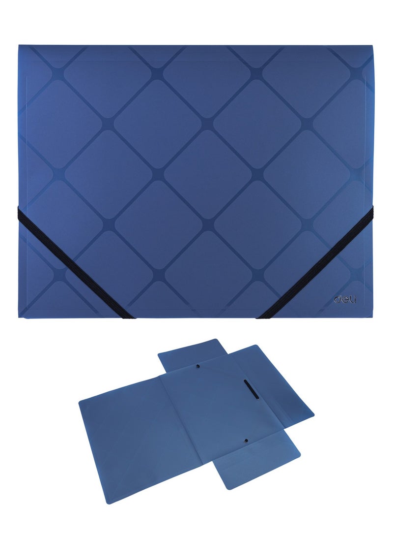 Deli 1-Piece Flap Folder With Elastic Closure Assorted Colours - Image 1
