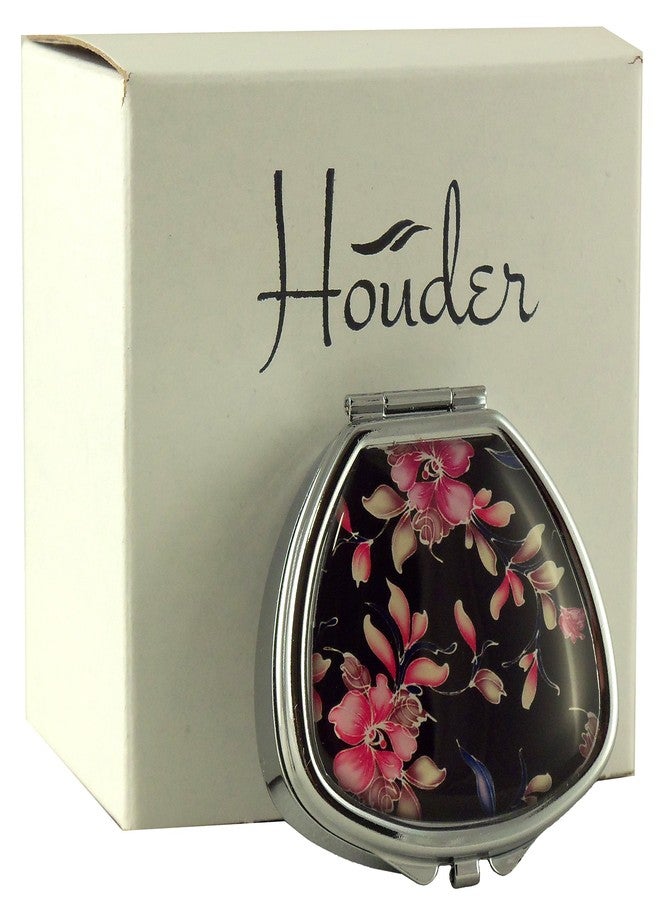 Houder Designer Pill Box by - Decorative Pill Case with Gift Box - Carry Your Meds in Style (Orchids) - Image 1