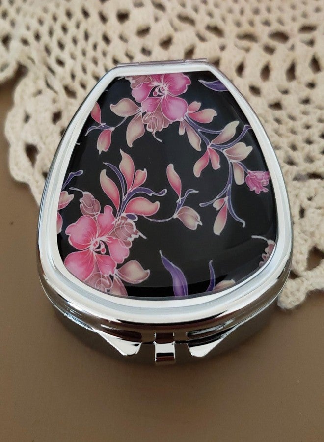 Houder Designer Pill Box by - Decorative Pill Case with Gift Box - Carry Your Meds in Style (Orchids) - Image 3