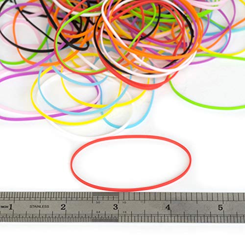 GRIFITI Little Band Joes #18 Gauge Standard Silicone Bands Strong Than Rubber Rubberbands Small Siliconebands Cooking Grade Heat Cold Uv Resistant Office Thick Elastic 100 Pack Assorted Colorful Bulk - Image 5
