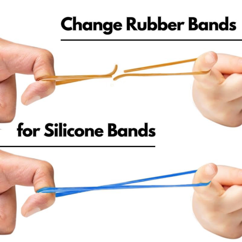GRIFITI Little Band Joes #18 Gauge Standard Silicone Bands Strong Than Rubber Rubberbands Small Siliconebands Cooking Grade Heat Cold Uv Resistant Office Thick Elastic 100 Pack Assorted Colorful Bulk - Image 4