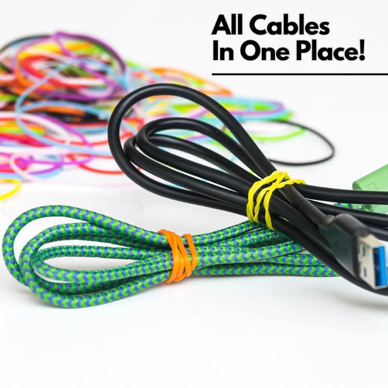 GRIFITI Little Band Joes #18 Gauge Standard Silicone Bands Strong Than Rubber Rubberbands Small Siliconebands Cooking Grade Heat Cold Uv Resistant Office Thick Elastic 100 Pack Assorted Colorful Bulk - Image 3
