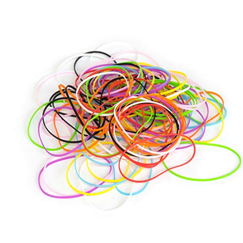 GRIFITI Little Band Joes #18 Gauge Standard Silicone Bands Strong Than Rubber Rubberbands Small Siliconebands Cooking Grade Heat Cold Uv Resistant Office Thick Elastic 100 Pack Assorted Colorful Bulk - Image 1