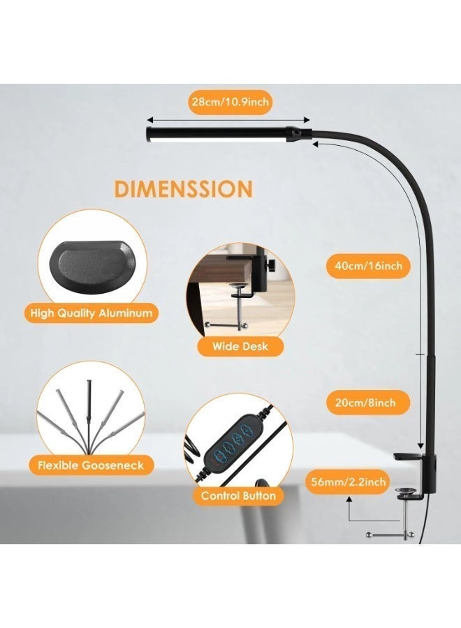 مصباح مكتب LED بمشبك – ضوء مكتبي يحمي العينين للاستخدام المنزلي والمكتبي - Image 4