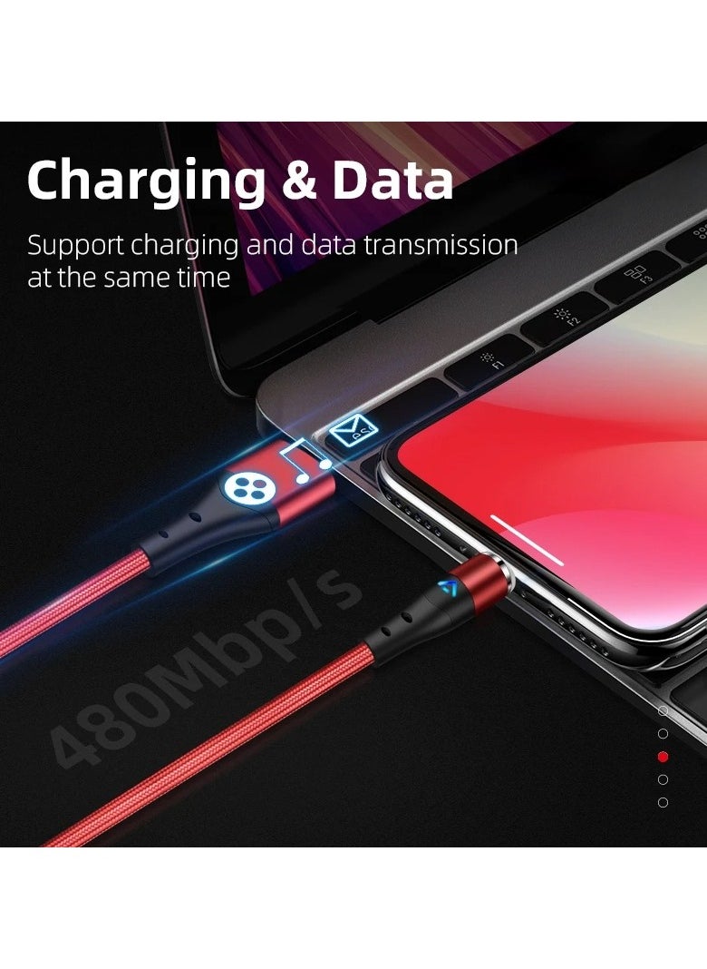 SQURE - 3-in-1 Magnetic USB Cable – 3A Fast Charging | 360° Rotation | Durable & Flexible | Compatible with All Devices  Get a high-quality 3-in-1 Magnetic USB Cable that supports Lightning, Micro USB, and Type-C, making it perfect for Android, iPhone, tablets, smartwatches, and gaming accessories. Made of braided nylon and pure copper for daily durability, featuring a strong magnetic design with 360° rotation to protect your charging port. Available in 1m length, designed for 3A fast charging - Image 1