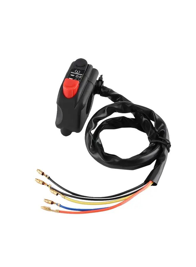 Universal Motorcycle Engine Start Stop Kill Switch Heavy Duty Black Handlebar Switch Red Button 36V - Image 1