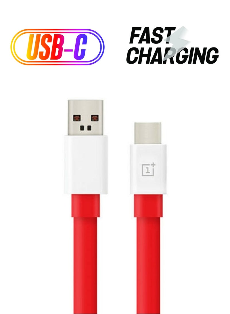 CATANES USB-C Fast Charging Warp Cable 1m Red - Image 1