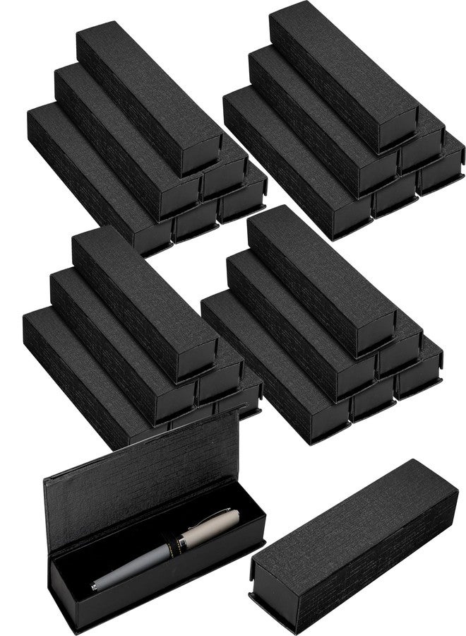 Axigundaone 20 Pcs Pen Boxes Gift Empty, Black Pen Gift Boxes with Cushion, Ballpoint Present Collection Case for Jewelry, Office Supplies, Business - Image 1