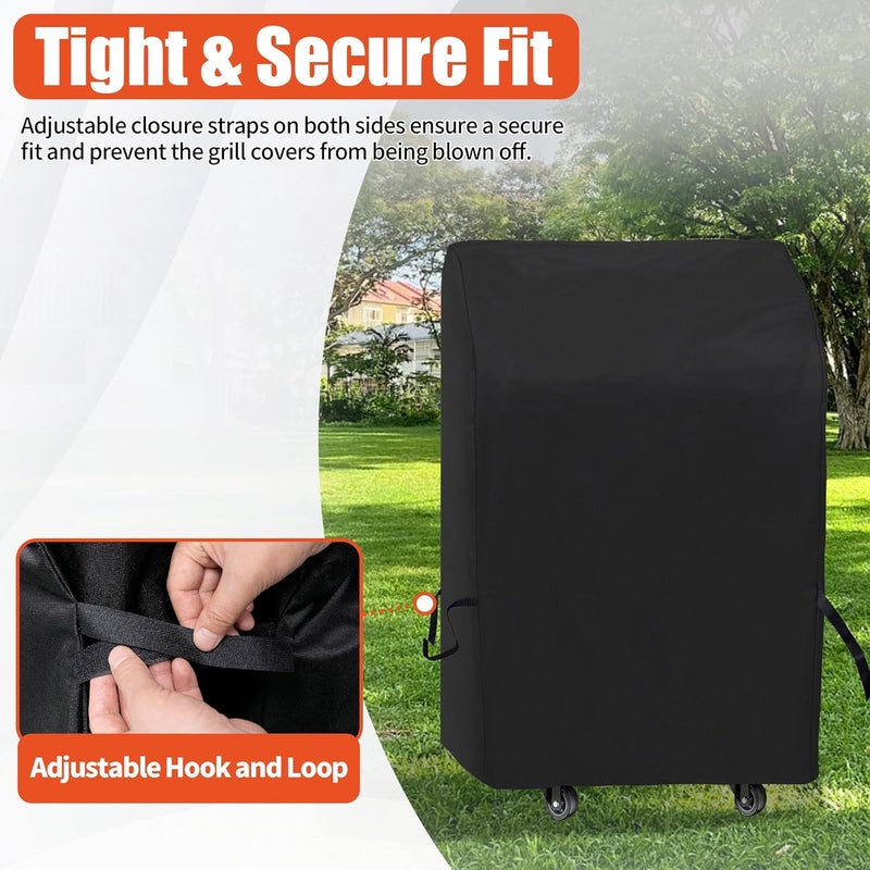 iCOVER Small Grill Cover 30 Inch, 600D Weatherproof BBQ Cover, Waterproof Outdoor Heavy Duty Cover for Gas Grill Smoker, Two Burner BBQ - Image 3