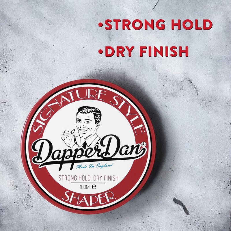 Dapper Dan Signature Style Shaper, Strong Hold Dry Finish Hair Shaper Clay, for Short to Medium Length Styles, Creates Texture and Seperation, Tuscan Vanilla Fragrance, 100ml - Image 4