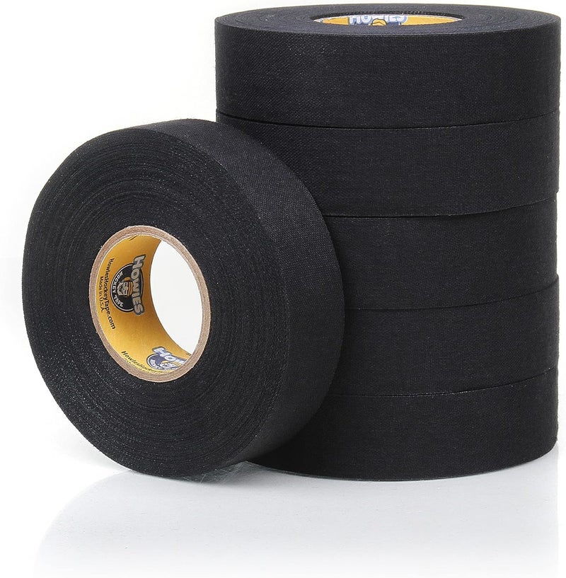 Howies Black Hockey Tape | 1" Black Cloth Stick & Bat Tape for Hockey, Lacrosse, Baseball, Sports | Multiple Pack Sizes | Strong Grip, Durable, Long-Lasting | Made in USA - Image 1