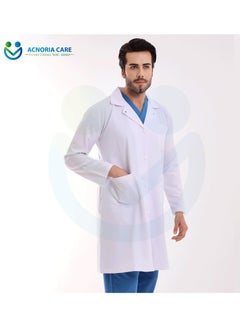 ACNORIA CARE Men's Long Medical Lab Coat For Doctors Nurses And Hospital Workers Comfortable And Elegant - From Acnoria Care - Size M  - Image 1