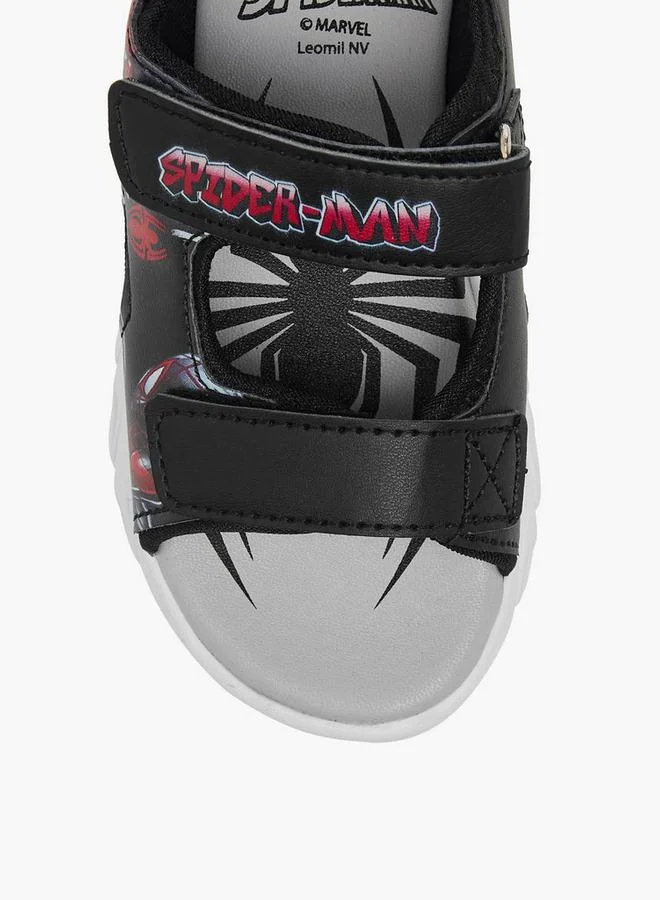 Marvel Black Boys Light-Up Spider-Man Print Sandals for Men | Best Price UAE