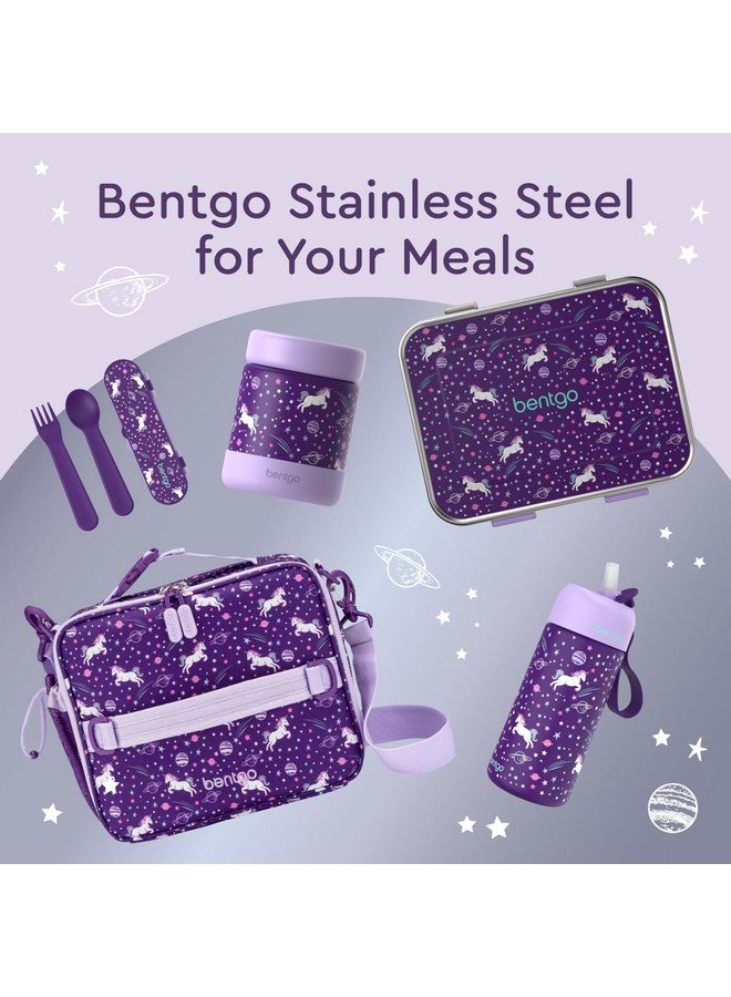 Bentgo Kids Stainless Steel Food Jar - 11oz Leak-Proof Double Insulated Hot or Cold Food Container with Removable Silicone Bumper, Dishwasher Safe, Easy Open Lid, Ages 3+ (Unicorn) - Image 5