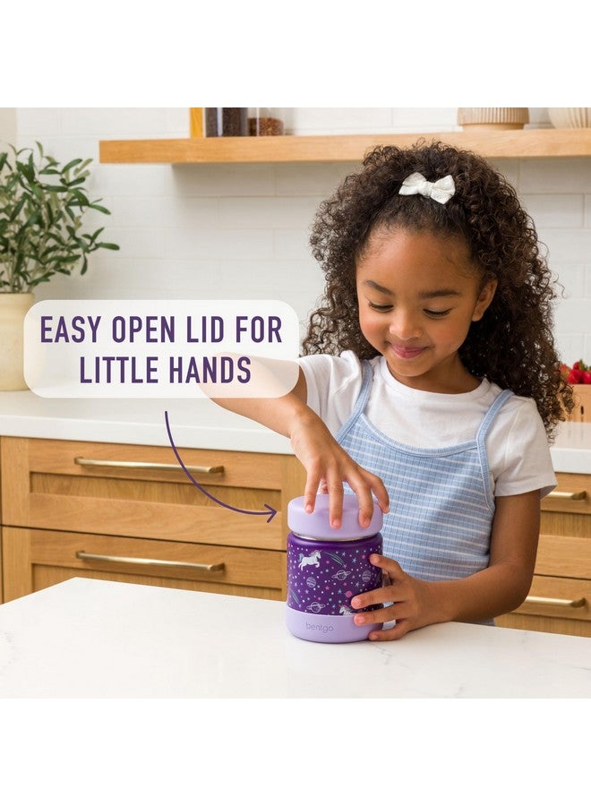 Bentgo Kids Stainless Steel Food Jar - 11oz Leak-Proof Double Insulated Hot or Cold Food Container with Removable Silicone Bumper, Dishwasher Safe, Easy Open Lid, Ages 3+ (Unicorn) - Image 3