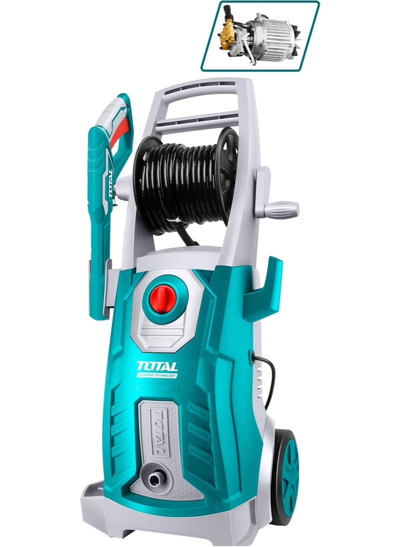 توتال غسالة ضغط عالية، طاقة الإدخال 2500 وات، الجهد 220-240 فولت ~ 50 هرتز، محرك تحريض من الأسلاك النحاسية، أقصى ضغط 160 بار (2300 رطل لكل بوصة مربعة)، معدل التدفق 6.0 لتر، نظام إيقاف تلقائي في الدقيقة - TGT11246 - Image 2