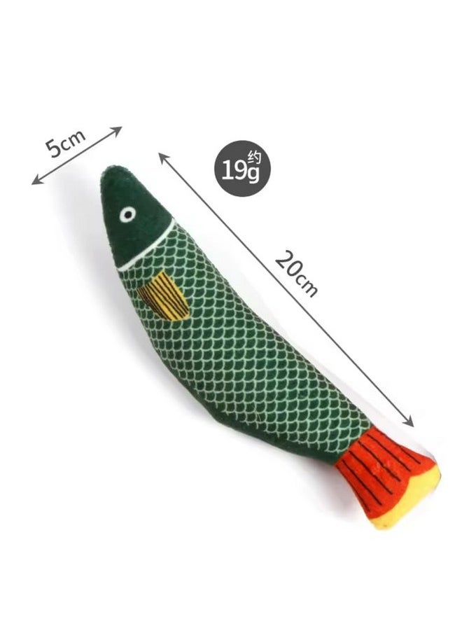 PET - Catnip Fish Toy For Cats Soft And Durable, Interactive Cat Kicker Toys For Indoor Kitten Exercise 8 Inches For All Breeds (3Pc Pack) (Combo) - Image 1