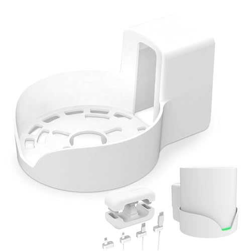 Bangcheer Wall Mount for Deco X10 X15 X20 X50 X55 X60 WiFi 6 Router Bracket with Silicone Cable Organizer Sturdy Space Saving Mesh System Holder,White,3Pack - Image 3