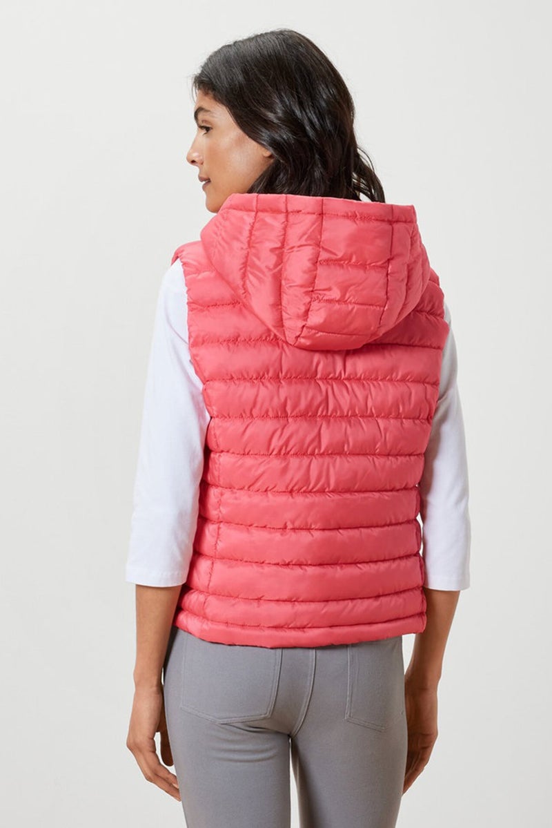 Tchibo Women Quilted Puffer Vest Jacket, Coral - Image 2