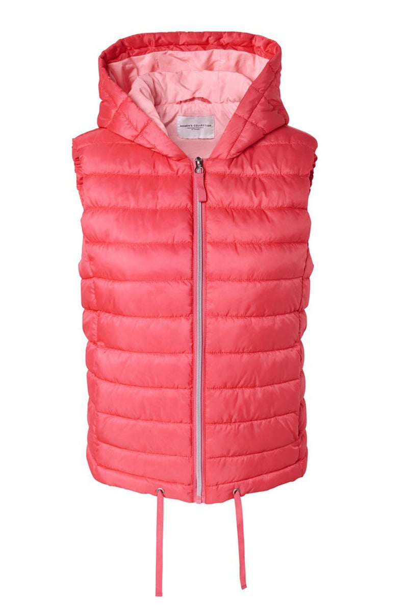Tchibo Women Quilted Puffer Vest Jacket, Coral - Image 3