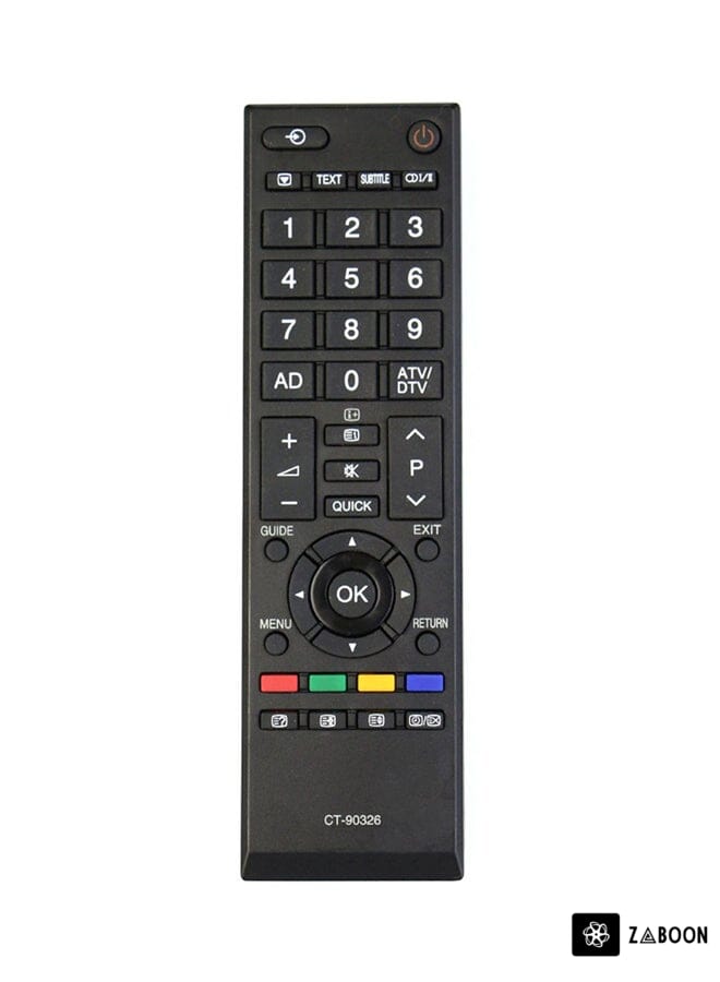 Zaboon Remote Control For Toshiba LCD/LED SMART TV Black