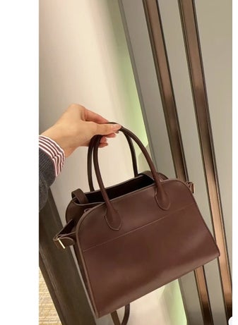 The Row classic Margaux10 tote bag portable shoulder crossbody cowhide handbag tote simple Brown Plain Small 10 - pzsku/Z07F9ABACF2289AEDC718Z/45/1746216630/f9445ac4-4ecc-4771-99c8-5f61371e5cf3