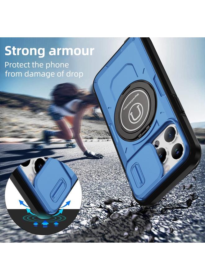 زبون جراب لهاتف iPhone 13 Pro، جراب هاتف هجين من مادة TPU مع حامل مغناطيسي منزلق - Image 2