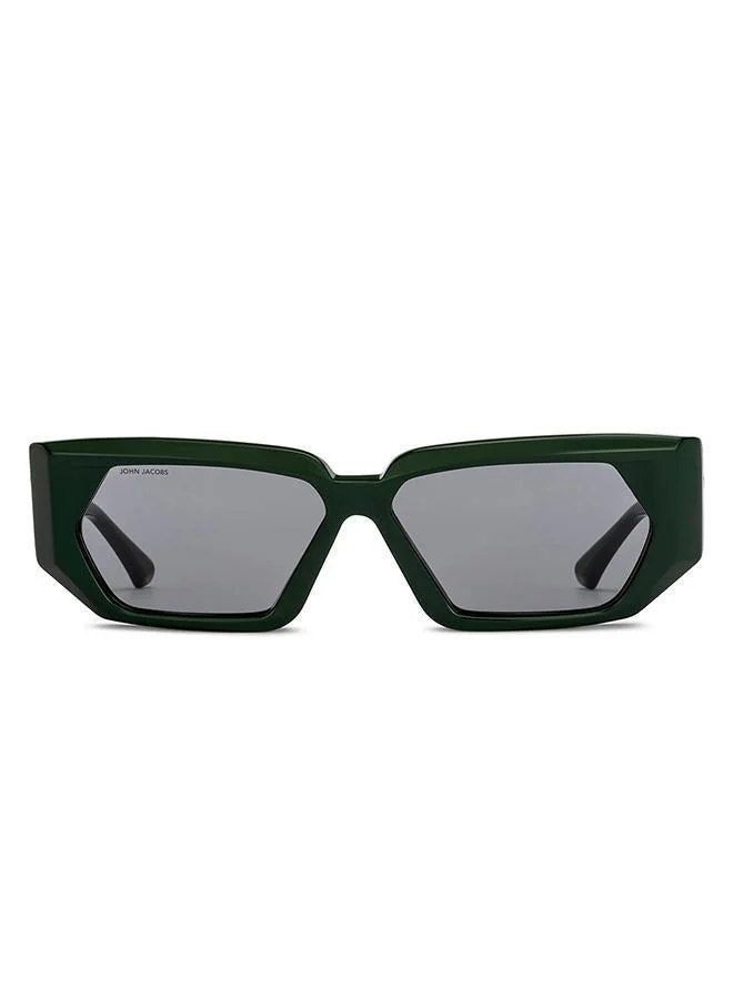 جون جاكوبس نظارات شمسية مستطيلة بإطار كامل أنيقة وفاخرة بحماية % من الأشعة فوق البنفسجية للجنسين عريضة جدًا