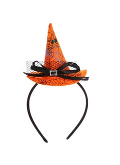 HOXIEYA Orange Headband Halloween Hat with Spider web Deisgn for Women and Girls Day of the Dead Hair Hoop Halloween Headband Hairband Hair Accessories Festive Costume Accessories Decoration orange 
