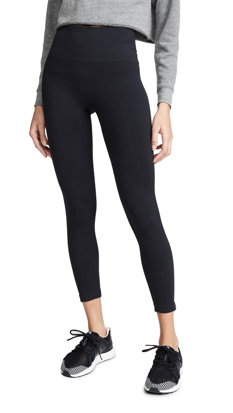 Yummie womens High Waist Tummy Shaping Legging Hosiery, Black, Small-Medium US - Image 1
