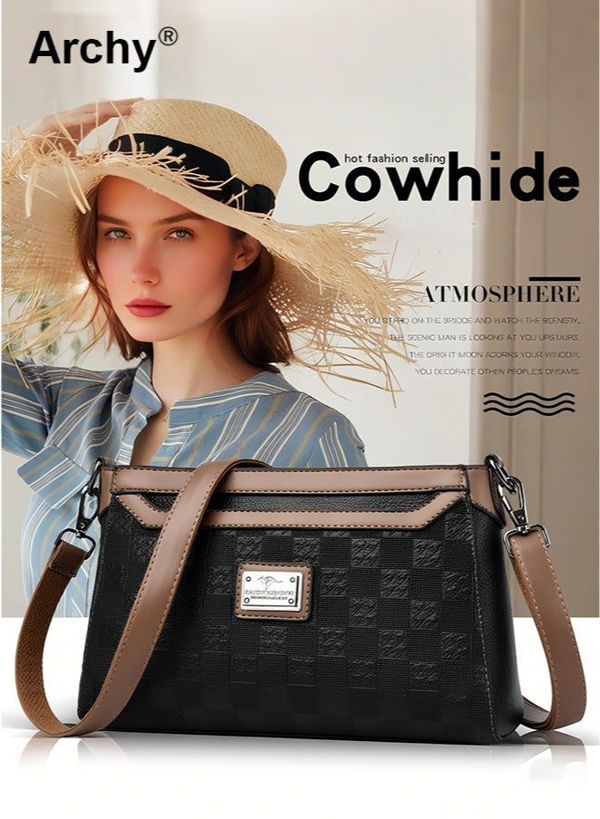 Archy Womens Quilted Crossbody Bag  Stylish Geometric Print Mini Bag with Adjustable Strap MultiPocket Design for Daily Essentials - Image 4