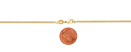 Barzel 18K Gold Plated Curb/Cuban Link Chain Necklace 2MM, 3MM, 4MM, 5MM For Women or Men - Made In Brazil (2MM Gold, 24 Inches) - Image 5