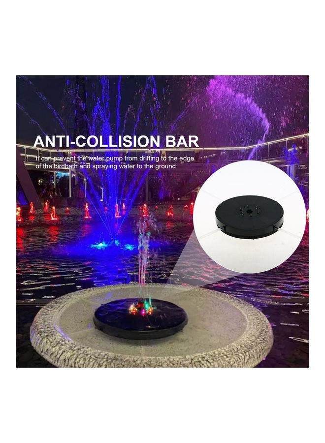 NIBEMINENT LED Solar Floating Fountain Pump Black  - Image 5