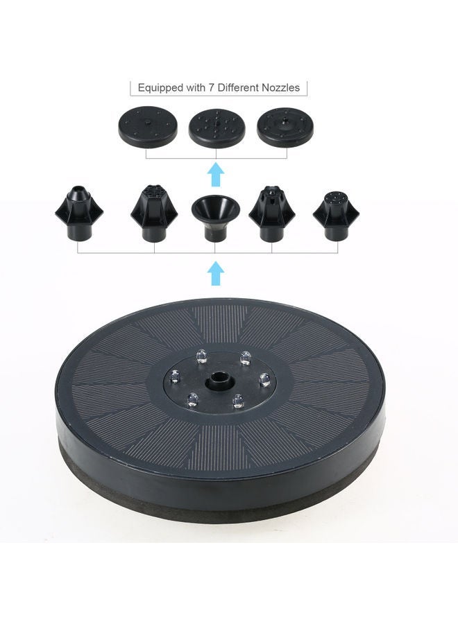 NIBEMINENT LED Solar Floating Fountain Pump Black  - Image 2