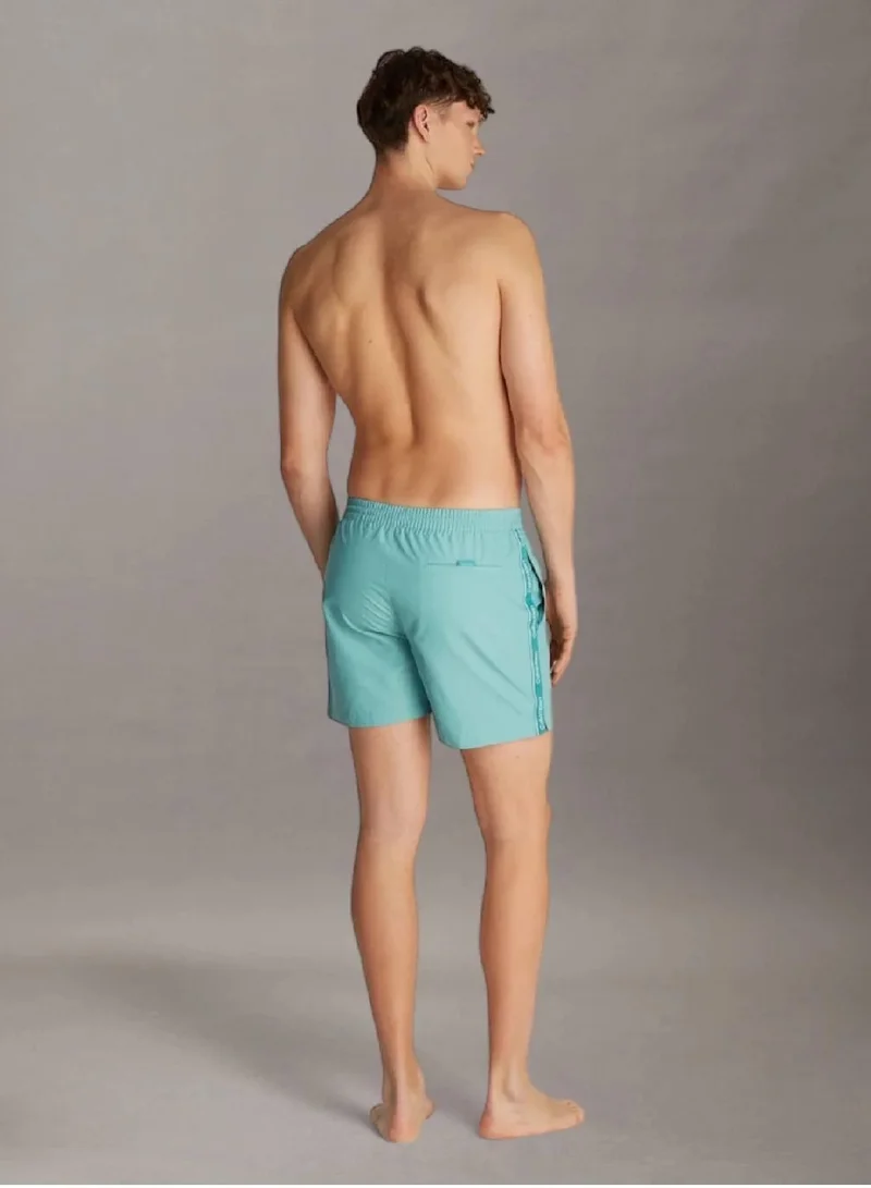 CALVIN KLEIN Medium Drawstring Swim Shorts - Logo Tape