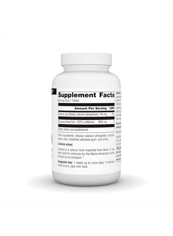 Source Naturals Guarana Energizer Caffiene and Energy* - 900 mg,100 Tablets  - Image 2