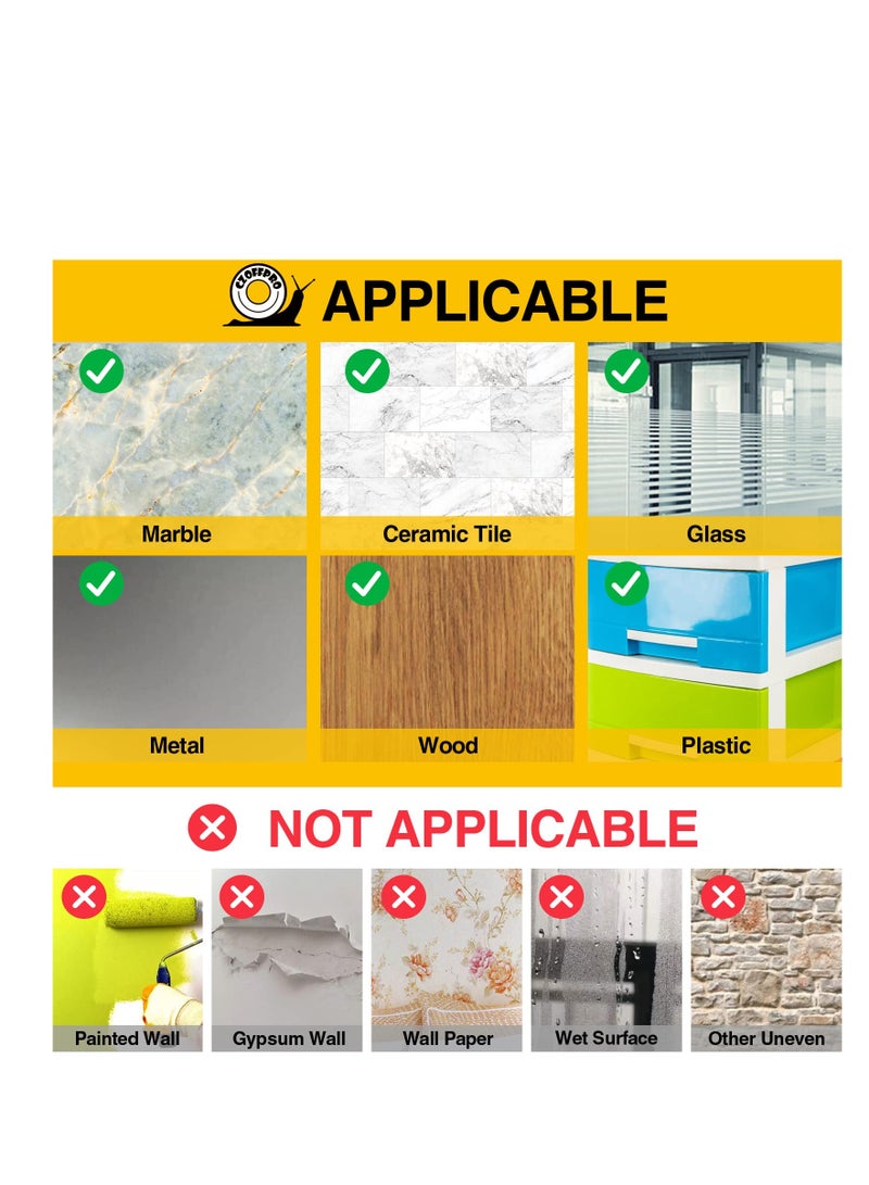 SYOSI 2 Pack Double Sided Tape Heavy Duty Mounting Tape for Walls, Removable Adhesive Tape, Strong Sticky Strips Carpet Tape Poster Tape Wall Tape, Transpartent Two Side Tape - 13.33FT - Image 4