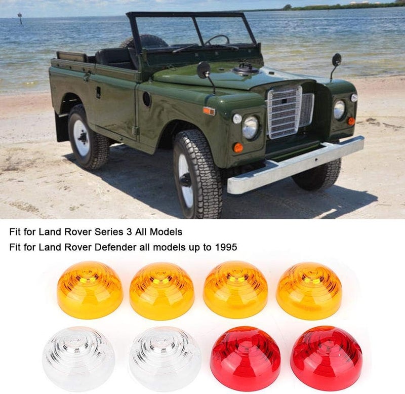 woobles Taillight Lens ,8Pcs Side Tail Indicator Light Lamp Lens Kit Fit for 3 Series/Defender - Image 2