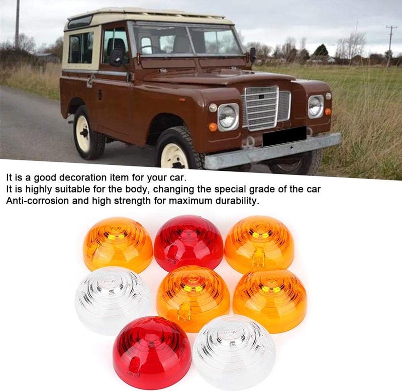 woobles Taillight Lens ,8Pcs Side Tail Indicator Light Lamp Lens Kit Fit for 3 Series/Defender - Image 3