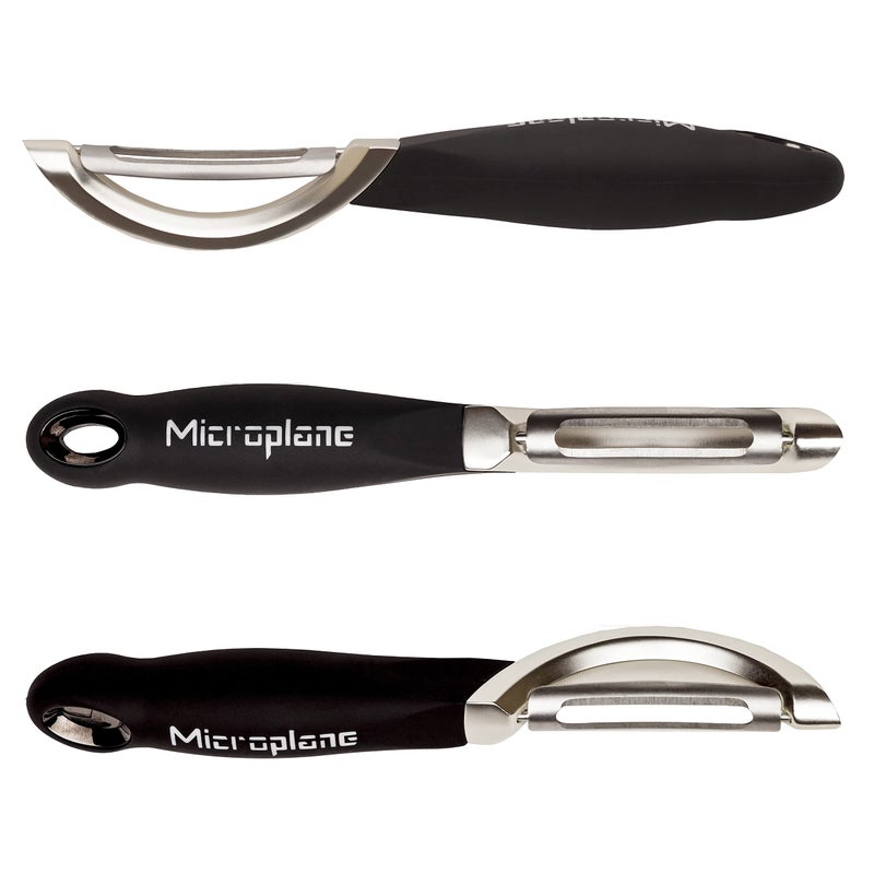 Microplane Stainless Steel Professional Swivel Peeler, Sharp Blade for Effortless Peeling of Hard Fruits and Vegetables, Kitchen Peeler for Home Cooks and Professional Chefs - Image 2