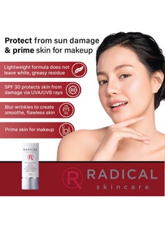 Radical Skincare Skin Perfecting Screen Spf 30 Protects Against Uva/Uvb Rays Blurs Wrinkles & Primes Makeup For All Skin Types Paraben & Cruelty Free Clinically Proven (1.3 Fl Oz)  - Image 2