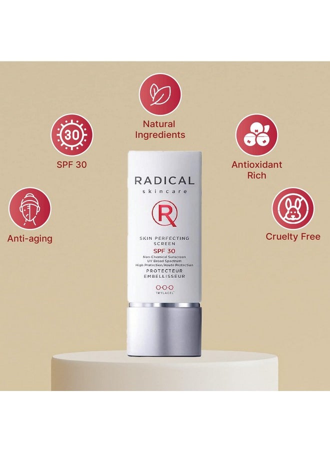Radical Skincare Skin Perfecting Screen Spf 30 Protects Against Uva/Uvb Rays Blurs Wrinkles & Primes Makeup For All Skin Types Paraben & Cruelty Free Clinically Proven (1.3 Fl Oz)  - Image 3