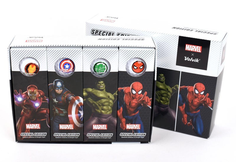 Volvik x Marvel Special Edition 3-Piece White Golf Balls 12pcs - Image 2